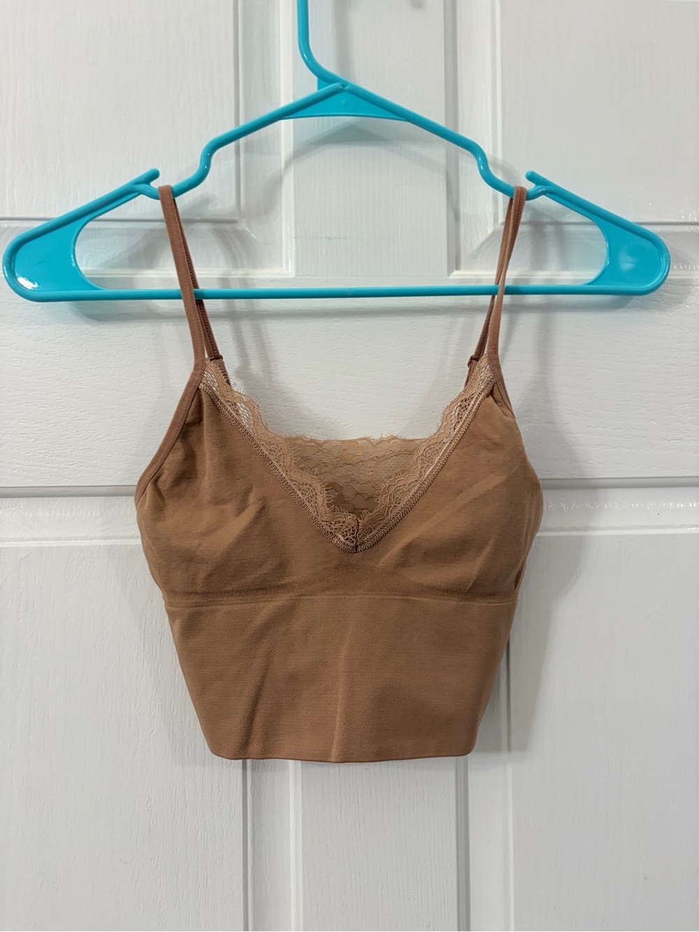 Forever 21 Lace-Trim Brami Crop Top - Brown
